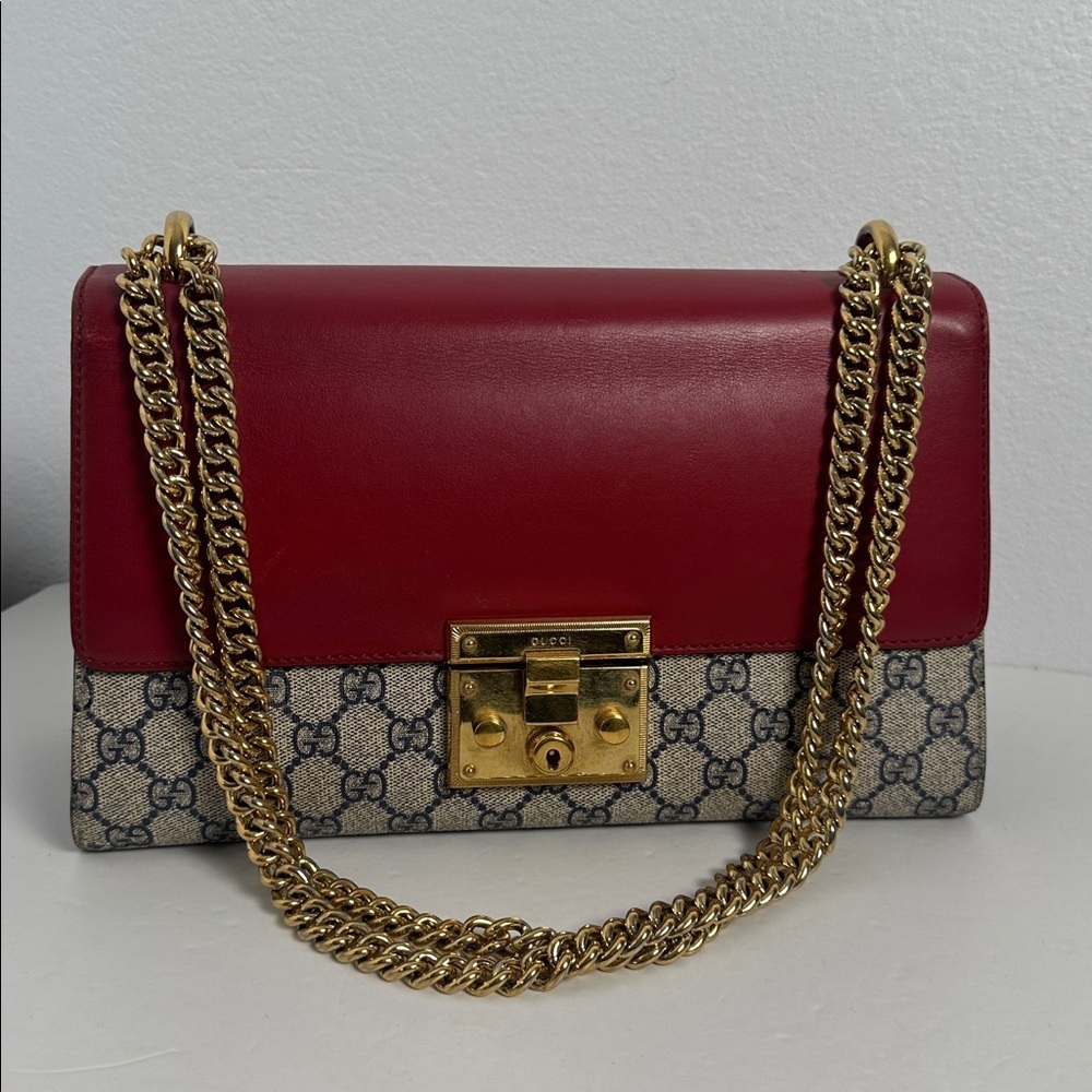 💯Authentic Gucci Padlock GG Supreme chain shoulder bag🍀 - Picture 6 of 16